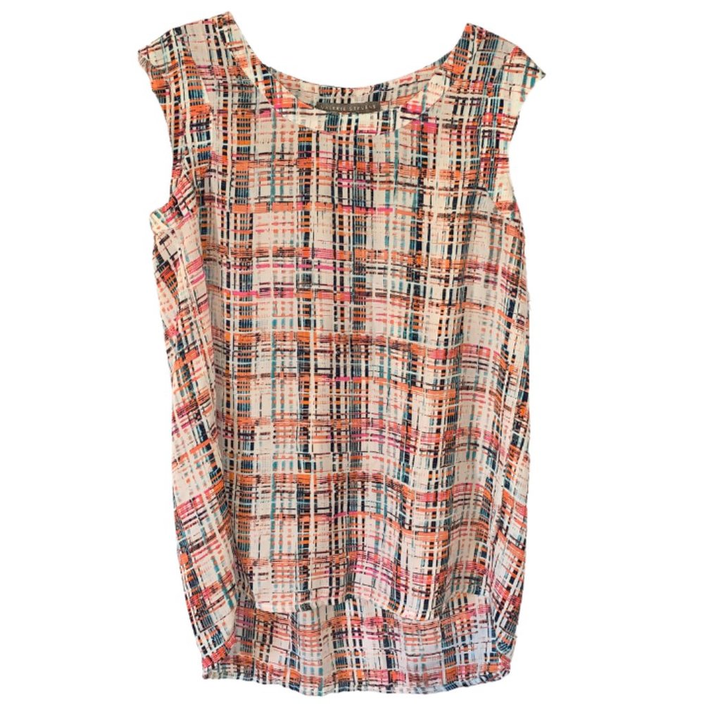 Valerie Stevens Multi-Colored Sleeveless Blouse (Size: S)